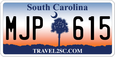 SC license plate MJP615