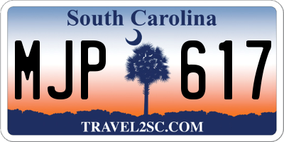 SC license plate MJP617