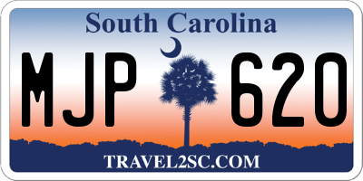 SC license plate MJP620