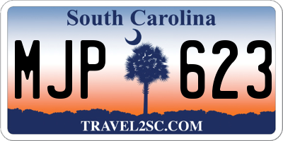SC license plate MJP623