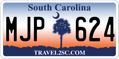 SC license plate MJP624