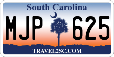 SC license plate MJP625