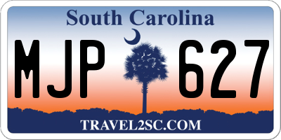 SC license plate MJP627