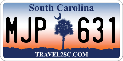 SC license plate MJP631