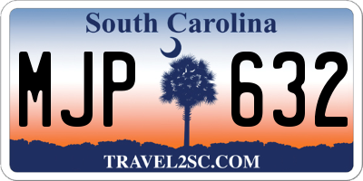 SC license plate MJP632