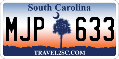 SC license plate MJP633