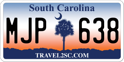 SC license plate MJP638