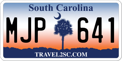 SC license plate MJP641