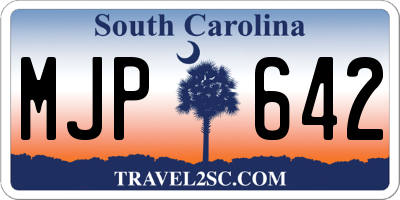 SC license plate MJP642