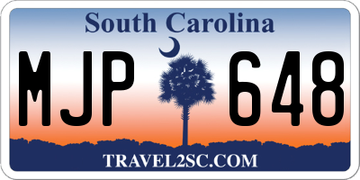 SC license plate MJP648