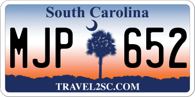 SC license plate MJP652