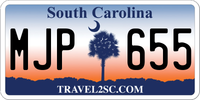 SC license plate MJP655