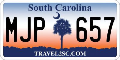SC license plate MJP657