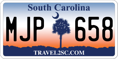 SC license plate MJP658