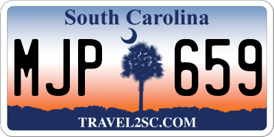 SC license plate MJP659