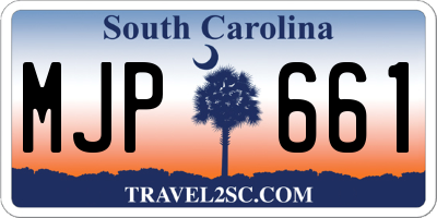 SC license plate MJP661