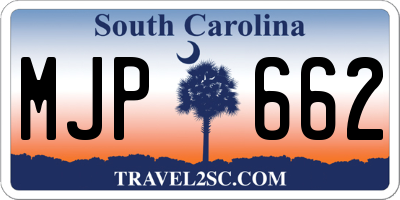SC license plate MJP662