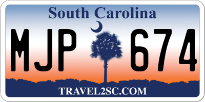SC license plate MJP674