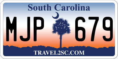 SC license plate MJP679