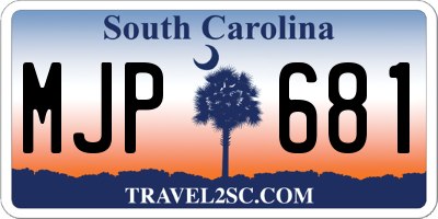 SC license plate MJP681