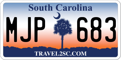 SC license plate MJP683