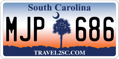 SC license plate MJP686