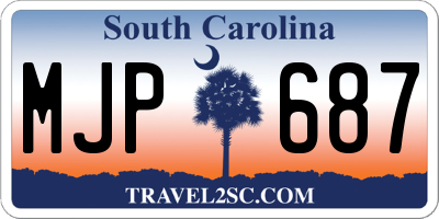 SC license plate MJP687