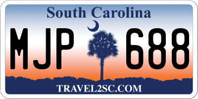 SC license plate MJP688