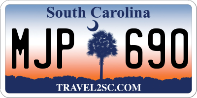 SC license plate MJP690