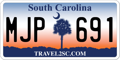 SC license plate MJP691