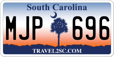 SC license plate MJP696