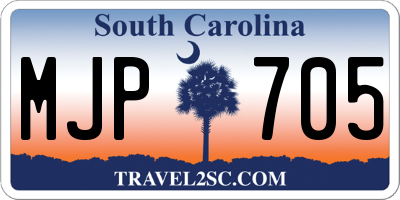 SC license plate MJP705