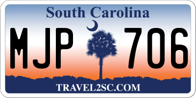 SC license plate MJP706