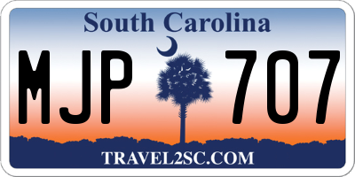 SC license plate MJP707