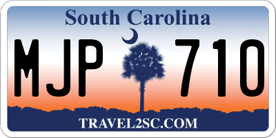 SC license plate MJP710