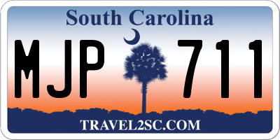 SC license plate MJP711