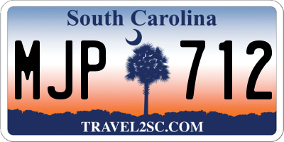 SC license plate MJP712