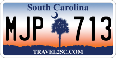 SC license plate MJP713