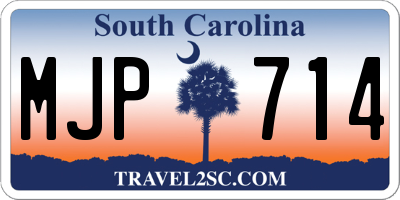 SC license plate MJP714