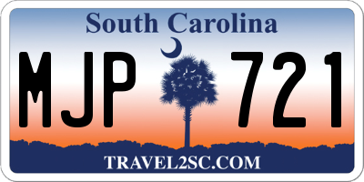SC license plate MJP721