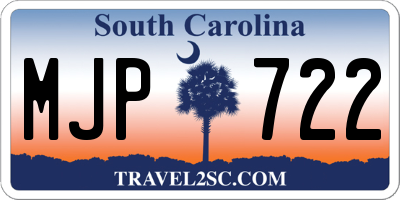 SC license plate MJP722