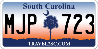 SC license plate MJP723
