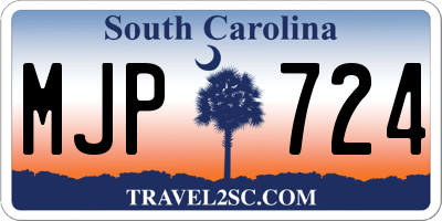 SC license plate MJP724