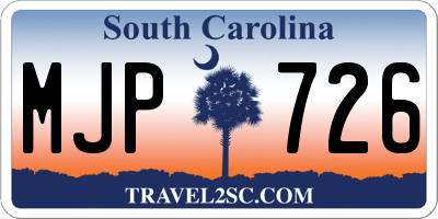 SC license plate MJP726