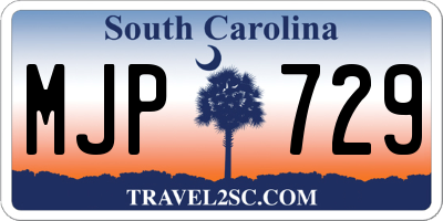SC license plate MJP729