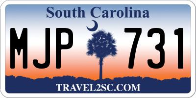SC license plate MJP731