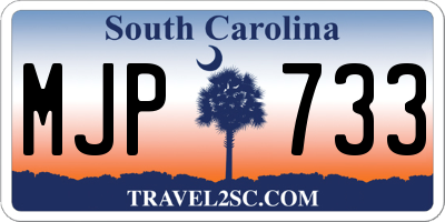 SC license plate MJP733