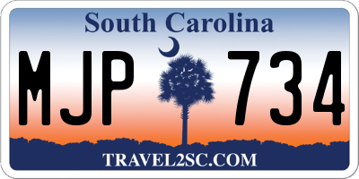 SC license plate MJP734