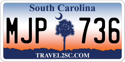 SC license plate MJP736