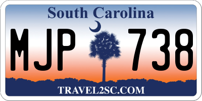 SC license plate MJP738
